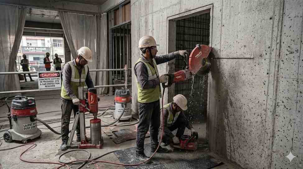 Wall Cutting Service in Janakpuri | Call Core Cutting India