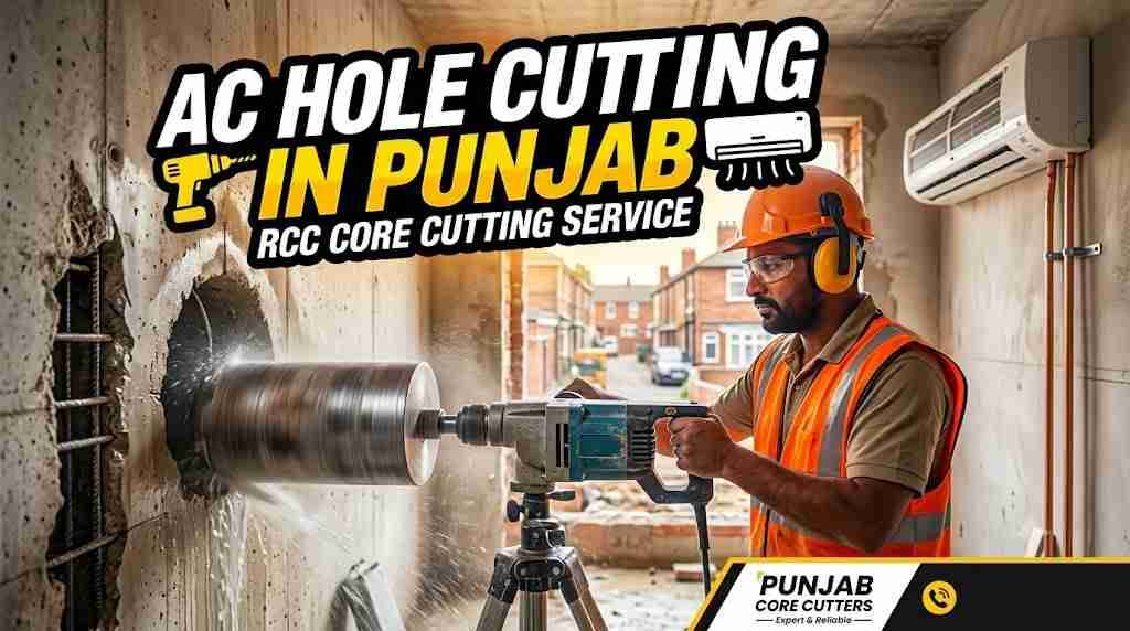 AC Hole Cutting in Punjab | RCC Core Cutting Service
