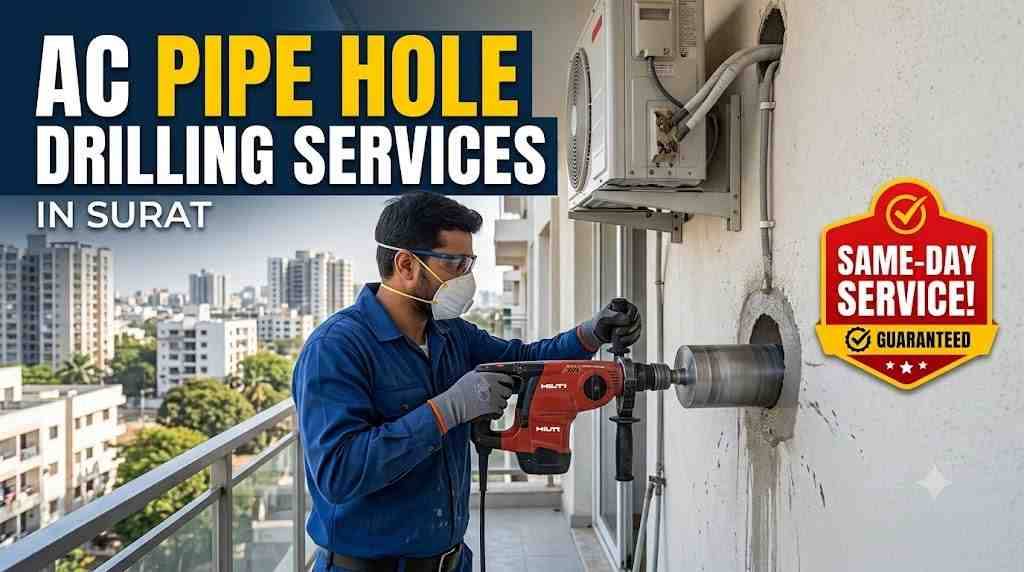 AC Pipe Hole Drilling Services in Surat – Same-Day Service