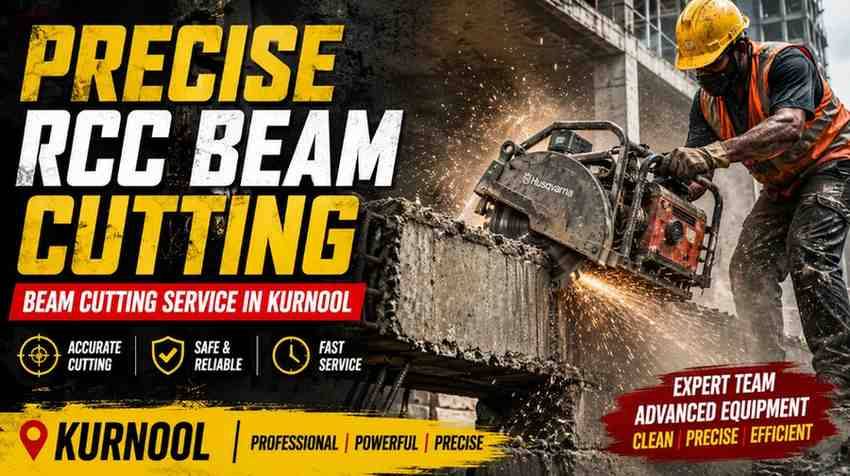 Beam Cutting Service in Kurnool | Precise RCC Beam Cutting
