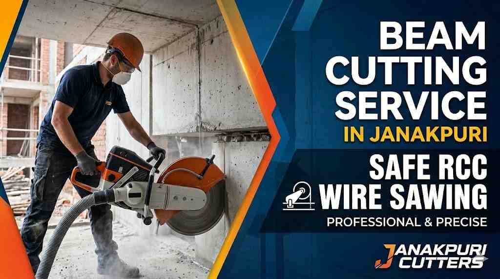 Top Beam Cutting Service in Janakpuri | Safe RCC Wire Sawing
