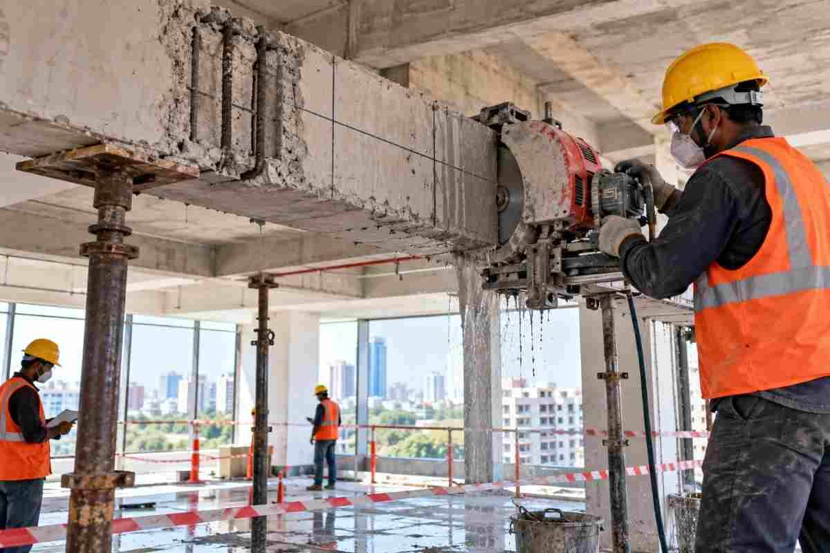 Beam Cutting for Commercial Renovation in Delhi: Planning & Safety Guide | Core Cutting India