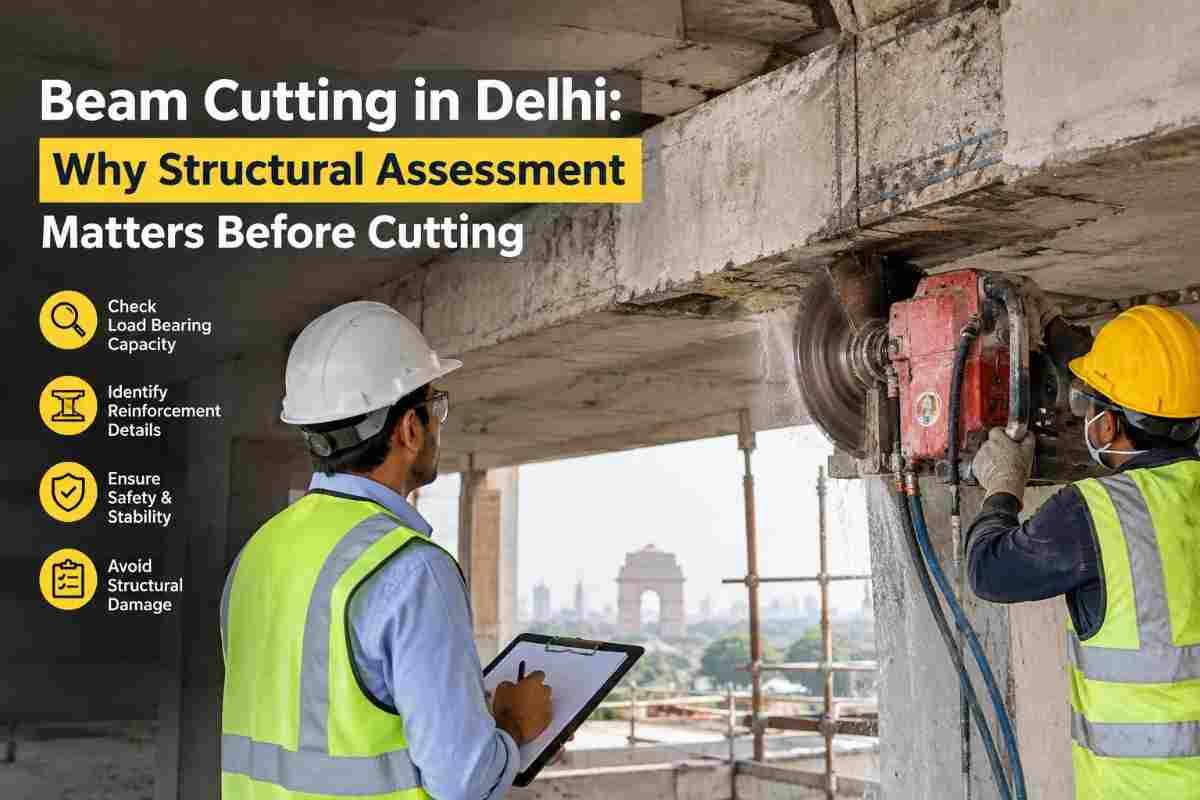 Beam Cutting in Delhi: Why Structural Assessment Matters Before Cutting | Core Cutting India