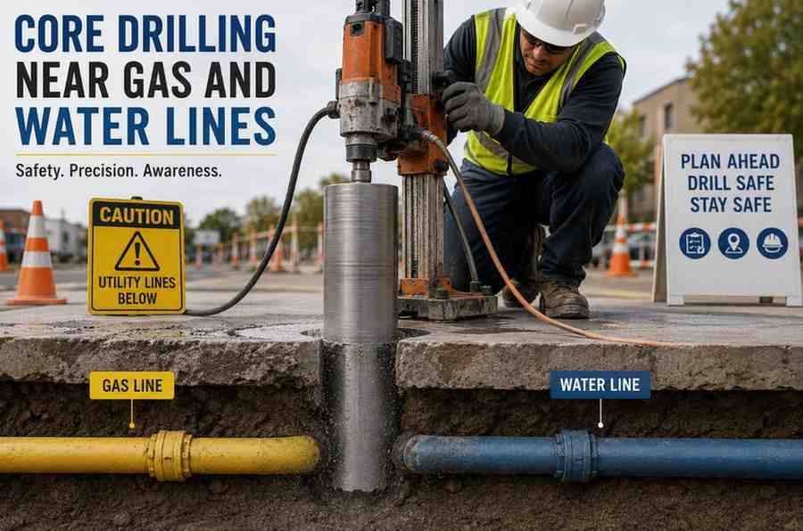 Core Drilling Near Gas and Water Lines: Safety & Best Practices