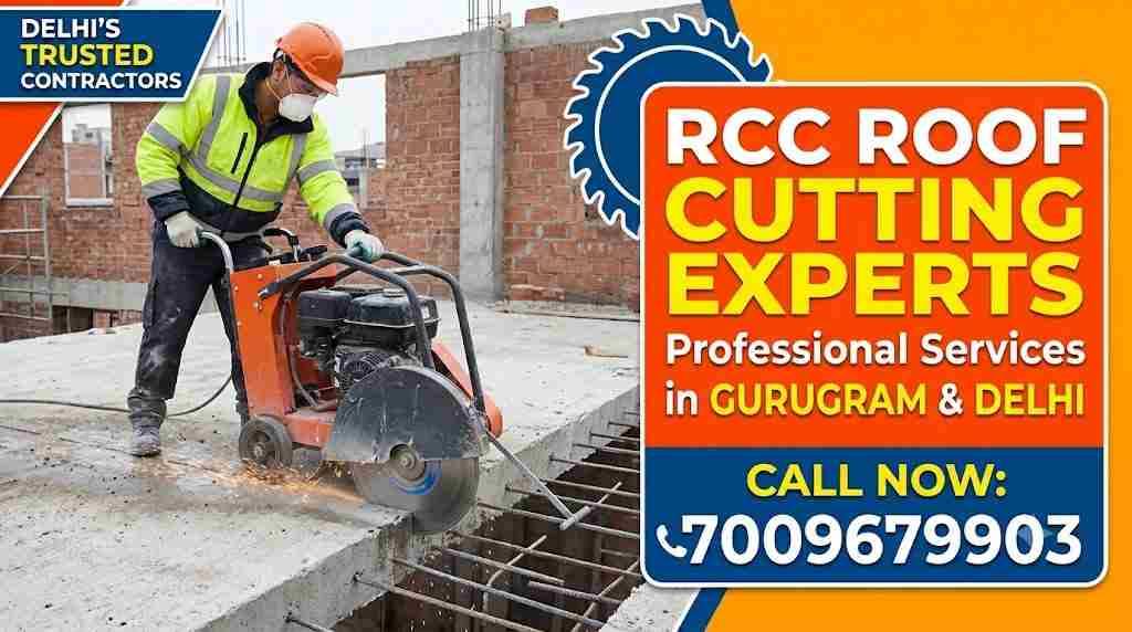 Chhat Cutting Service in Gurugram | RCC Roof Cutting Experts