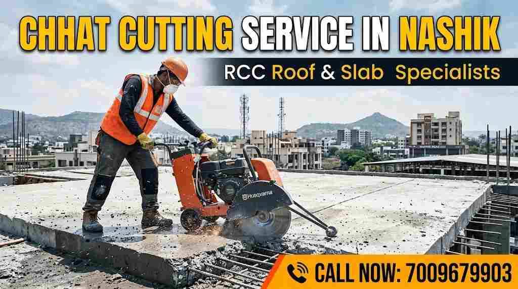 Chhat Cutting Service in Nashik | RCC Roof & Slab Cutting – 7009679903