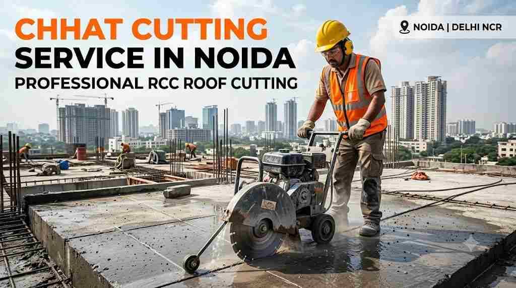 Chhat Cutting Service in Noida | Professional RCC Roof Cutting