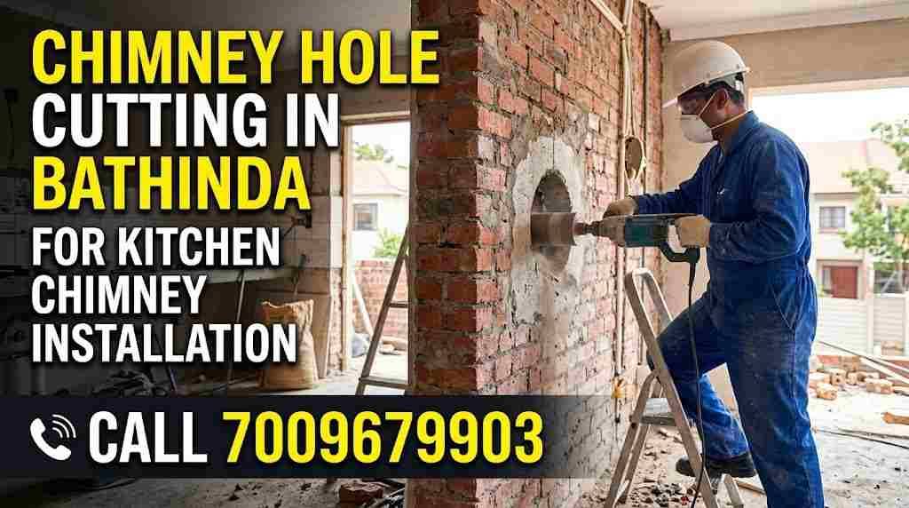 Chimney Hole Cutting in Bathinda | Call 7009679903