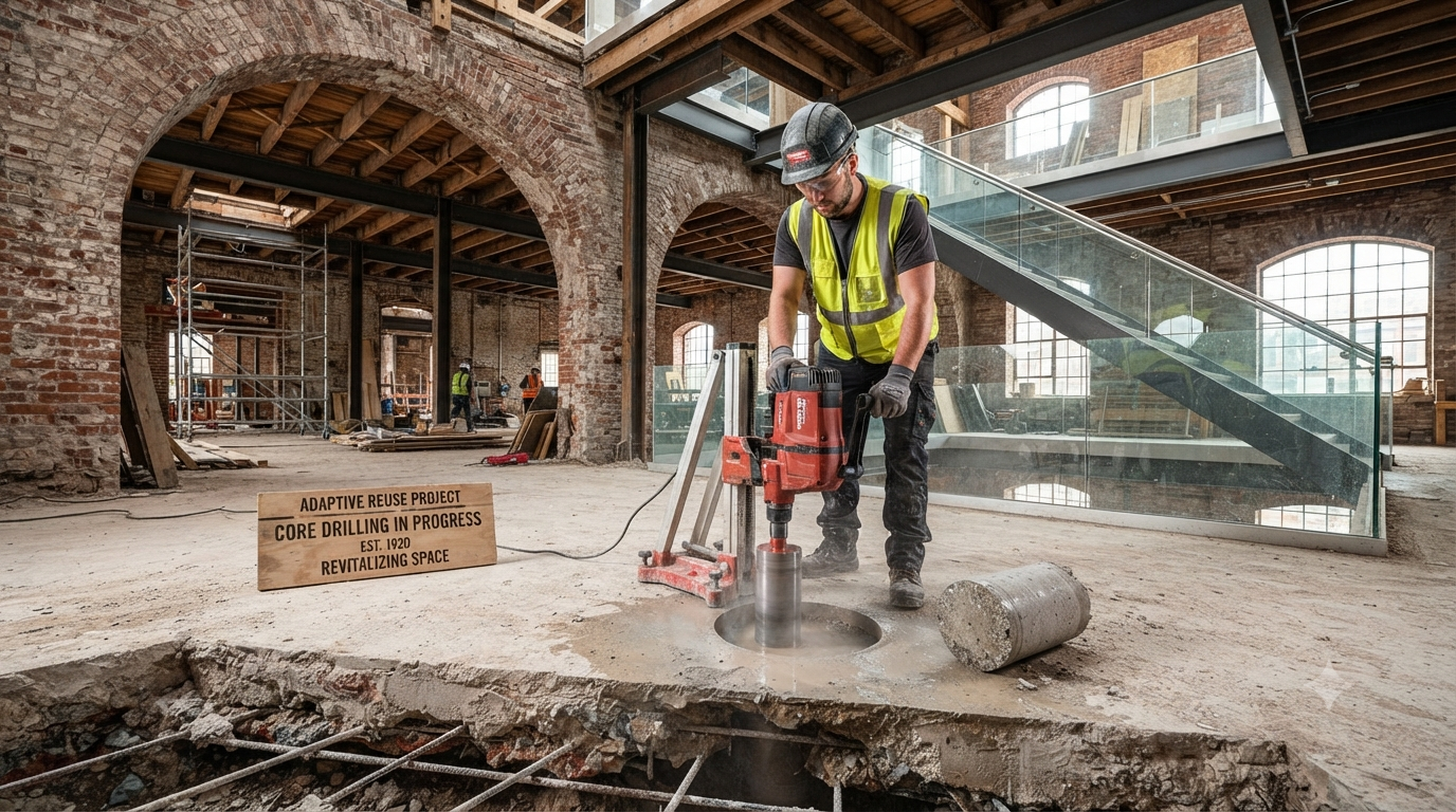 Core Cutting for Building Adaptive Reuse Projects | Core Cutting India