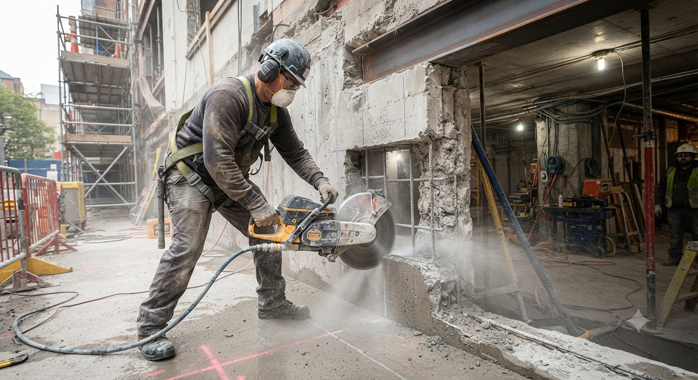 Concrete Cutting During Structural Modification | Core Cutting India