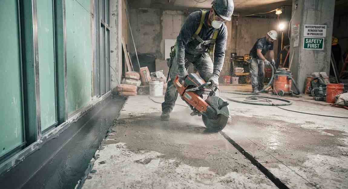 Concrete Cutting During Waterproofing Renovation | Expert Guide