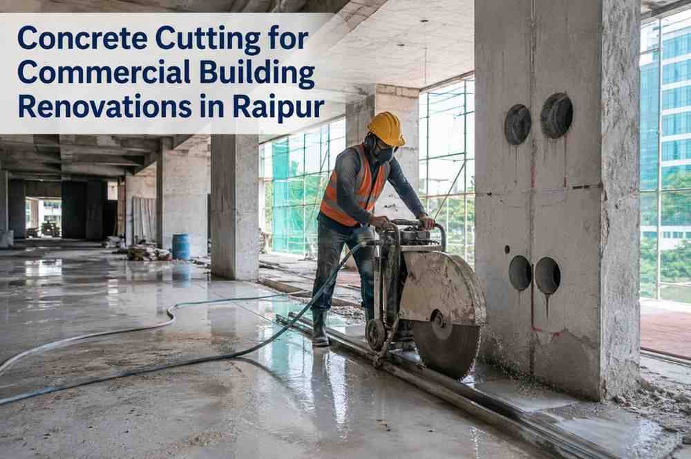 Concrete Cutting for Commercial Building Renovations in Raipur: A Complete Guide
