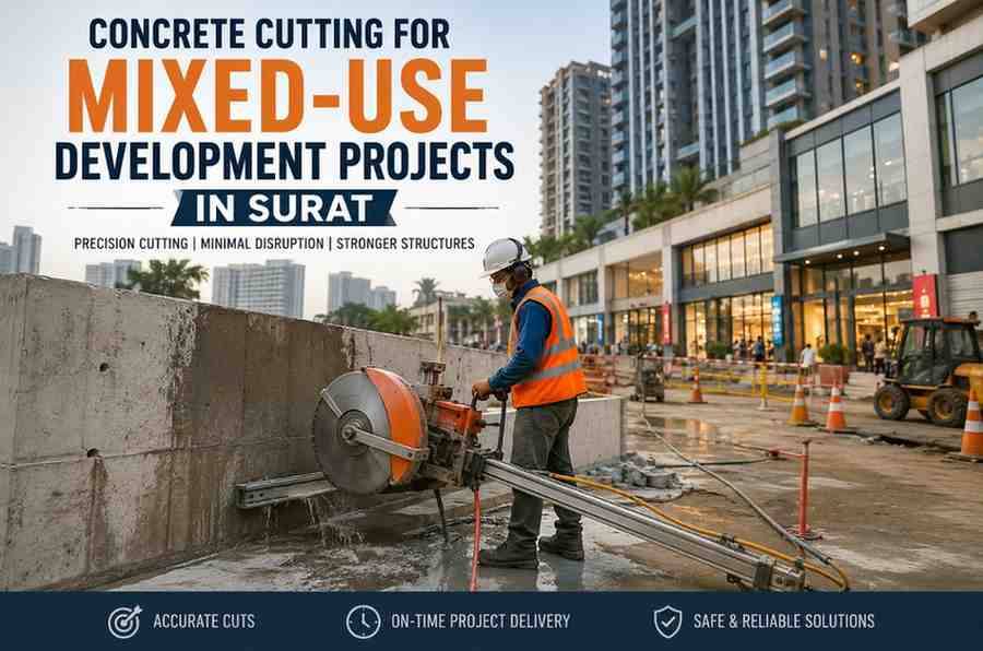 Concrete Cutting for Mixed-Use Development Projects in Surat: A Complete Guide by Core Cutting India