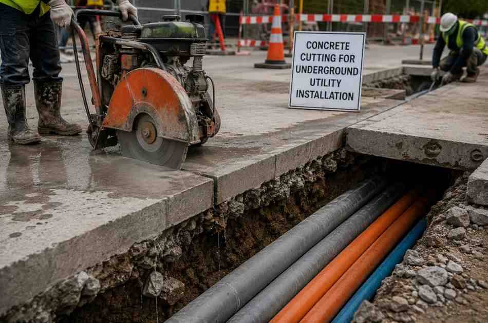 Concrete Cutting for Underground Utility Installation Projects: A Comprehensive Guide
