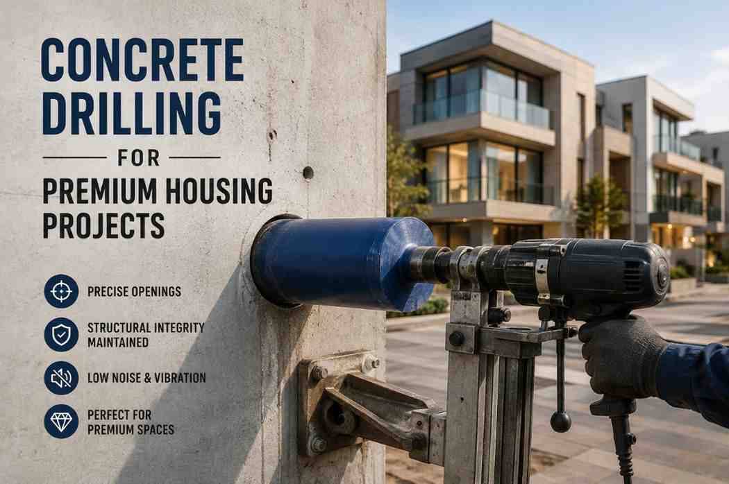 Concrete Drilling for Premium Housing Projects: Precision Techniques for High-End Construction | Core Cutting India