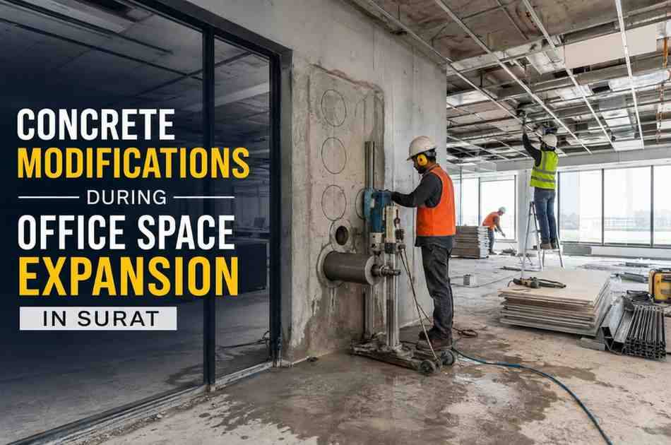 Concrete Modifications During Office Space Expansion in Surat: A Complete Guide by Core Cutting India