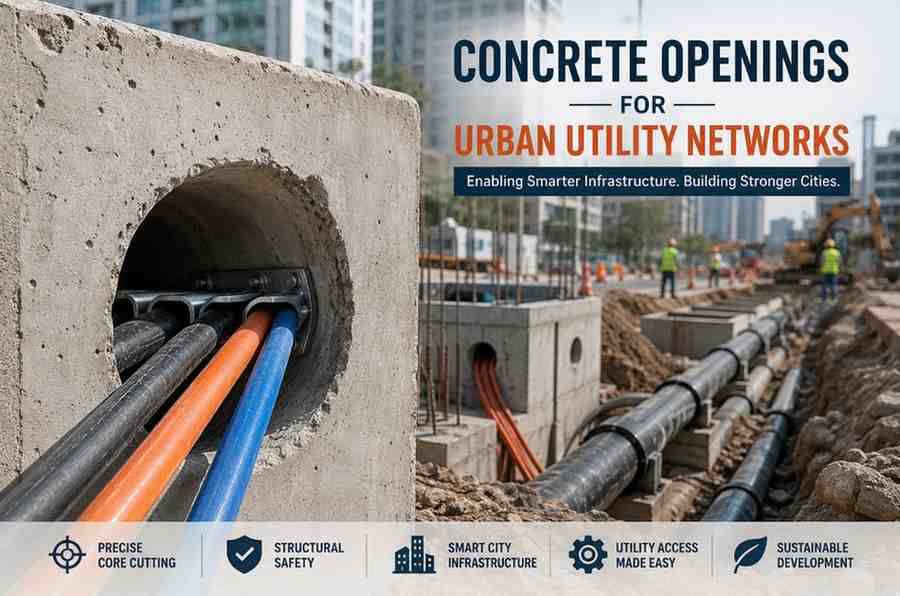 Concrete Openings for Urban Utility Networks: A Complete Guide by Core Cutting India