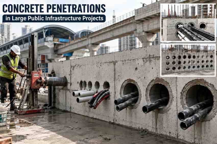 Concrete Penetrations in Large Public Infrastructure Projects: Engineering Precision at Scale