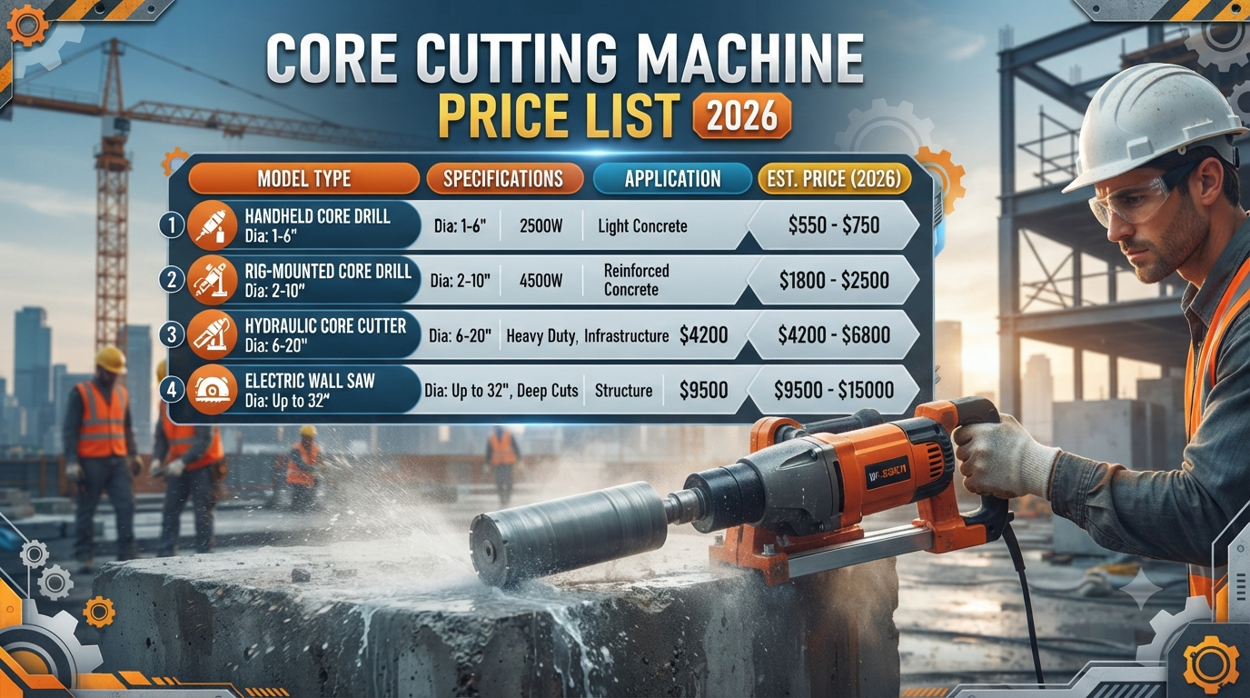 Core Cutting Machine Price List (2026): A Comprehensive Guide for Construction Professionals
