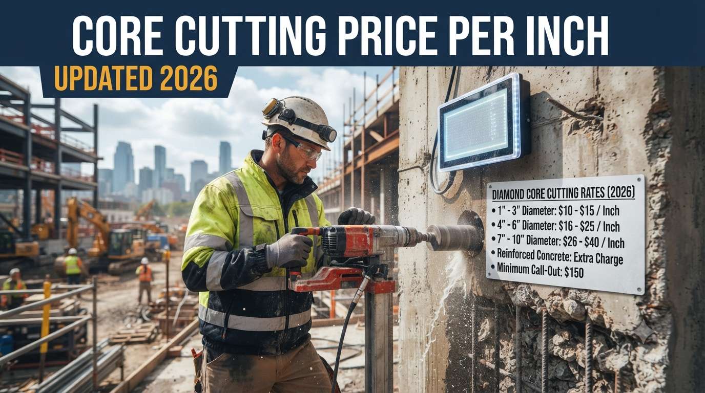 Core Cutting Price Per Inch (Updated 2026): A Complete Construction Guide