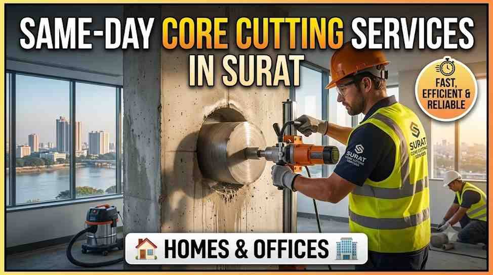 Same-Day Core Cutting Services in Surat | Homes & Offices