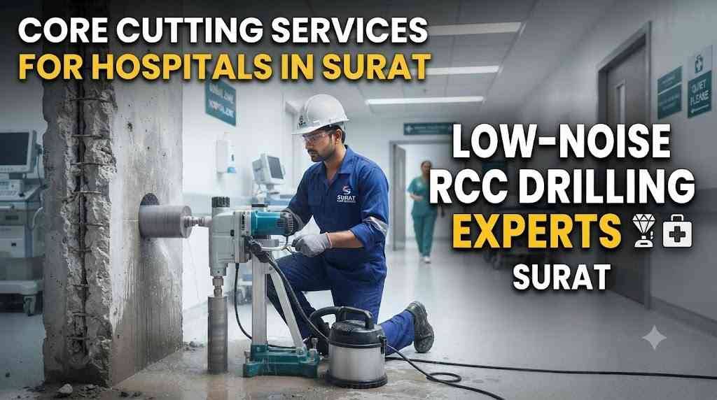 Core Cutting Services for Hospitals in Surat | Low-Noise RCC Drilling Experts