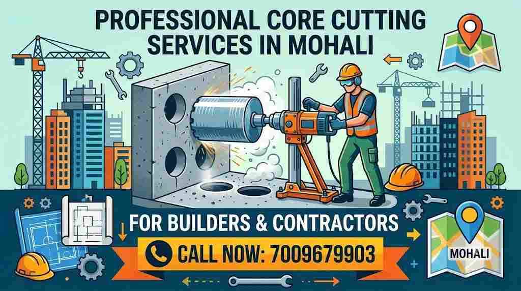Core Cutting Services in Mohali for Builders & Contractors | Call 7009679903