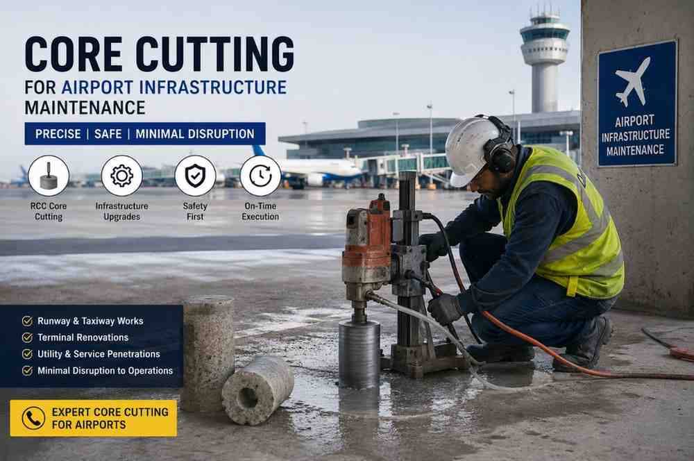Core Cutting for Airport Infrastructure Maintenance | info@corecuttingindia.com