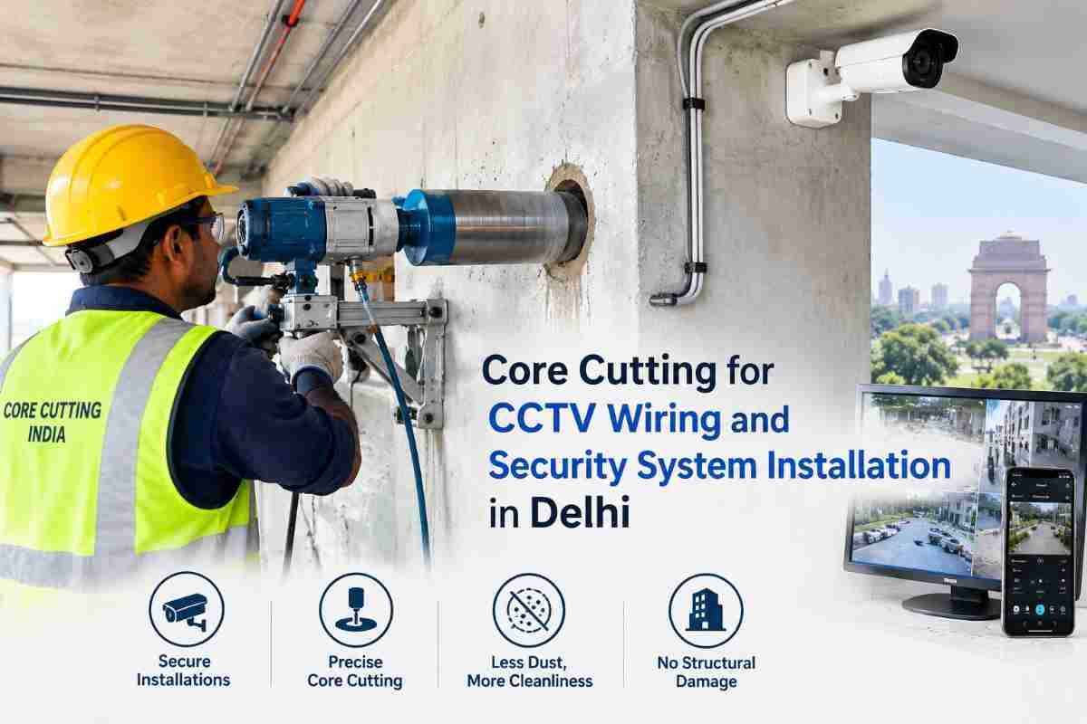 Core Cutting for CCTV Wiring and Security System Installation in Delhi: A Complete Guide