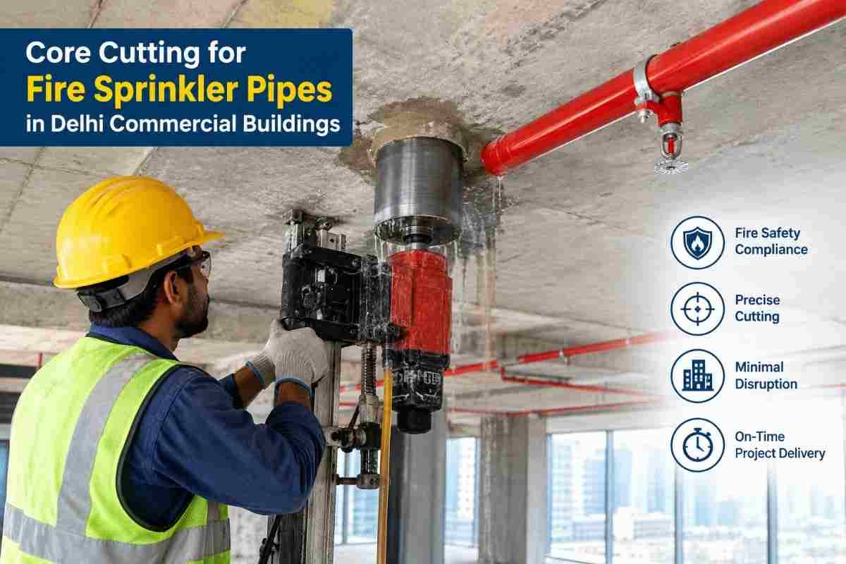 Core Cutting for Fire Sprinkler Pipes in Delhi | Corecuttingindia.com