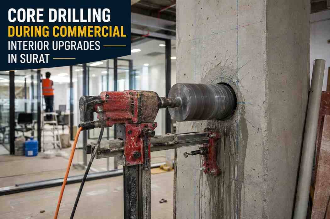 Core Drilling During Commercial Interior Upgrades in Surat: A Complete Guide by Core Cutting India