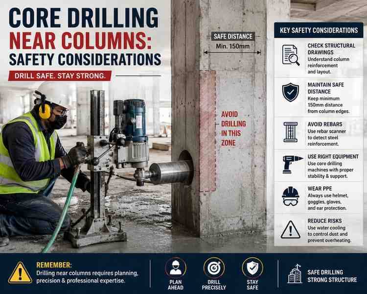 Core Drilling Near Columns: Safety Considerations | Core Cutting India