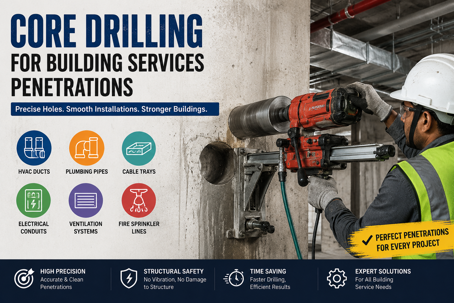 Core Drilling for Building Services Penetrations: A Complete Guide for Indian Construction Projects