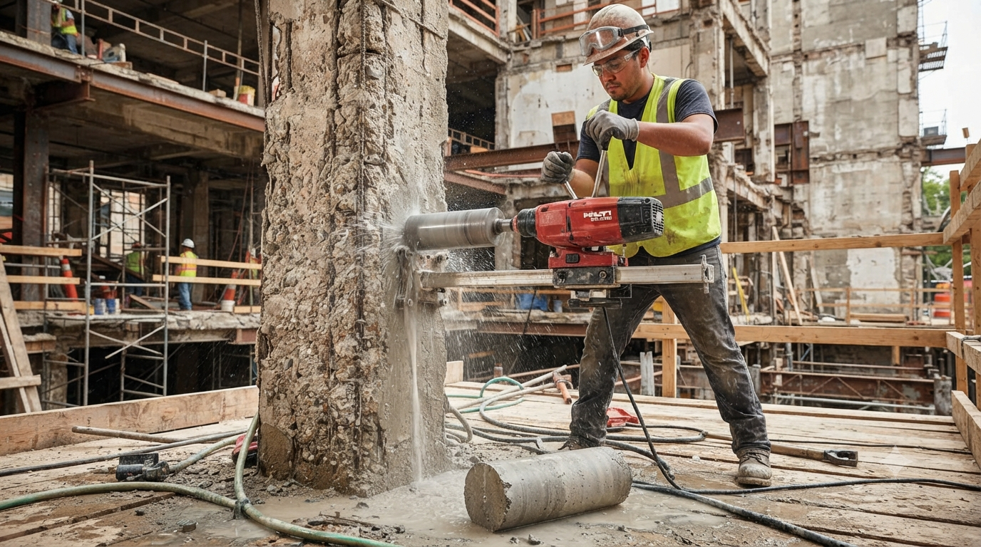 Core Drilling for Retrofitting Old RCC Buildings in India | Expert Guide
