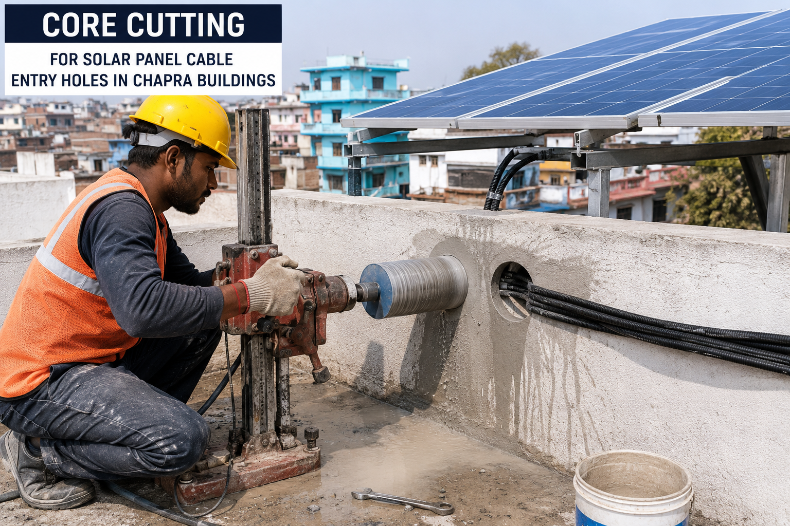 Solar Cable Entry Core Cutting in Chapra | Core Cutting India