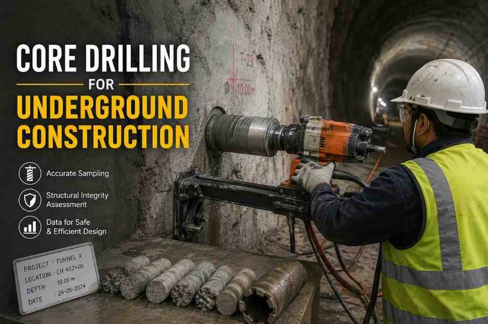 Core Drilling for Underground Construction: Methods & Applications | info@corecuttingindia.com