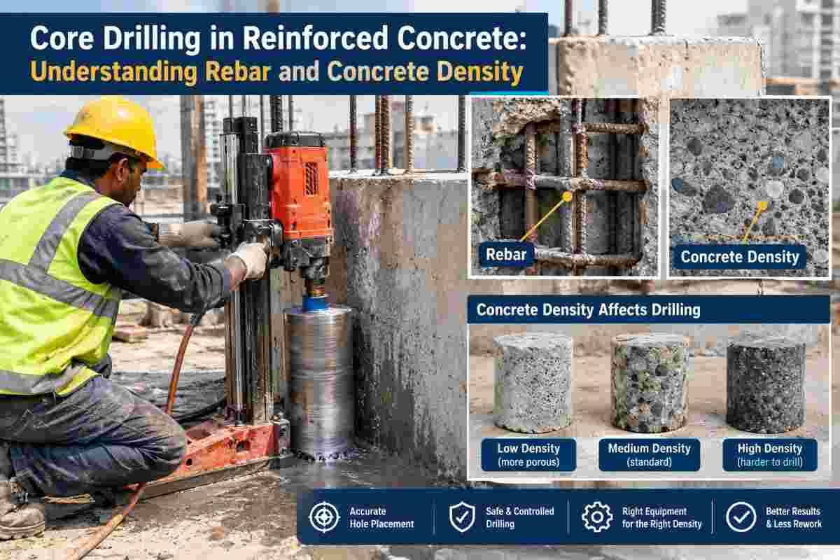 Core Drilling in Reinforced Concrete: Rebar & Density Guide | Core Cutting India