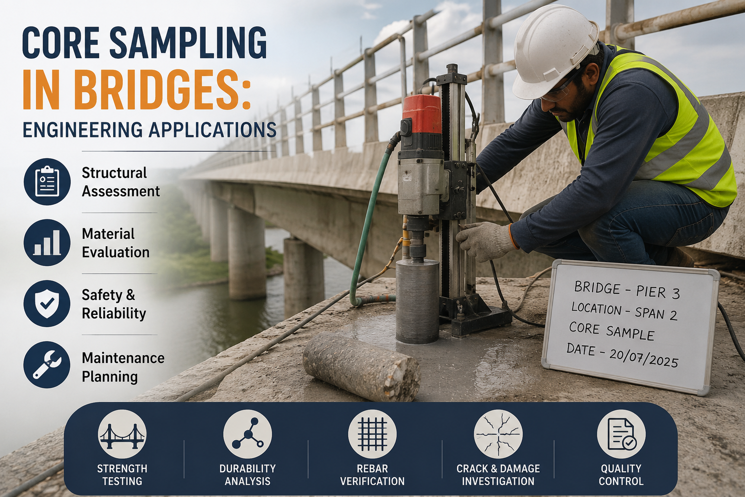 Core Sampling in Bridges: Engineering Applications, Methods, and Structural Diagnostics