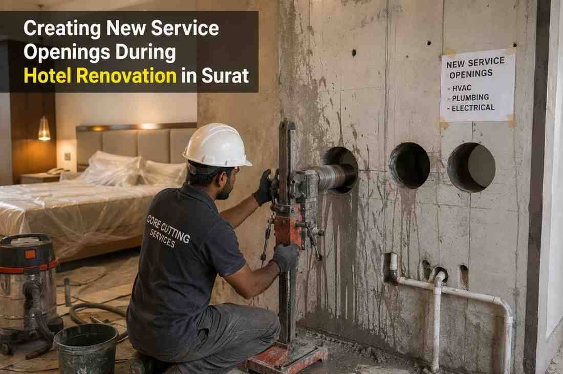 Creating New Service Openings During Hotel Renovation in Surat | Core Cutting India