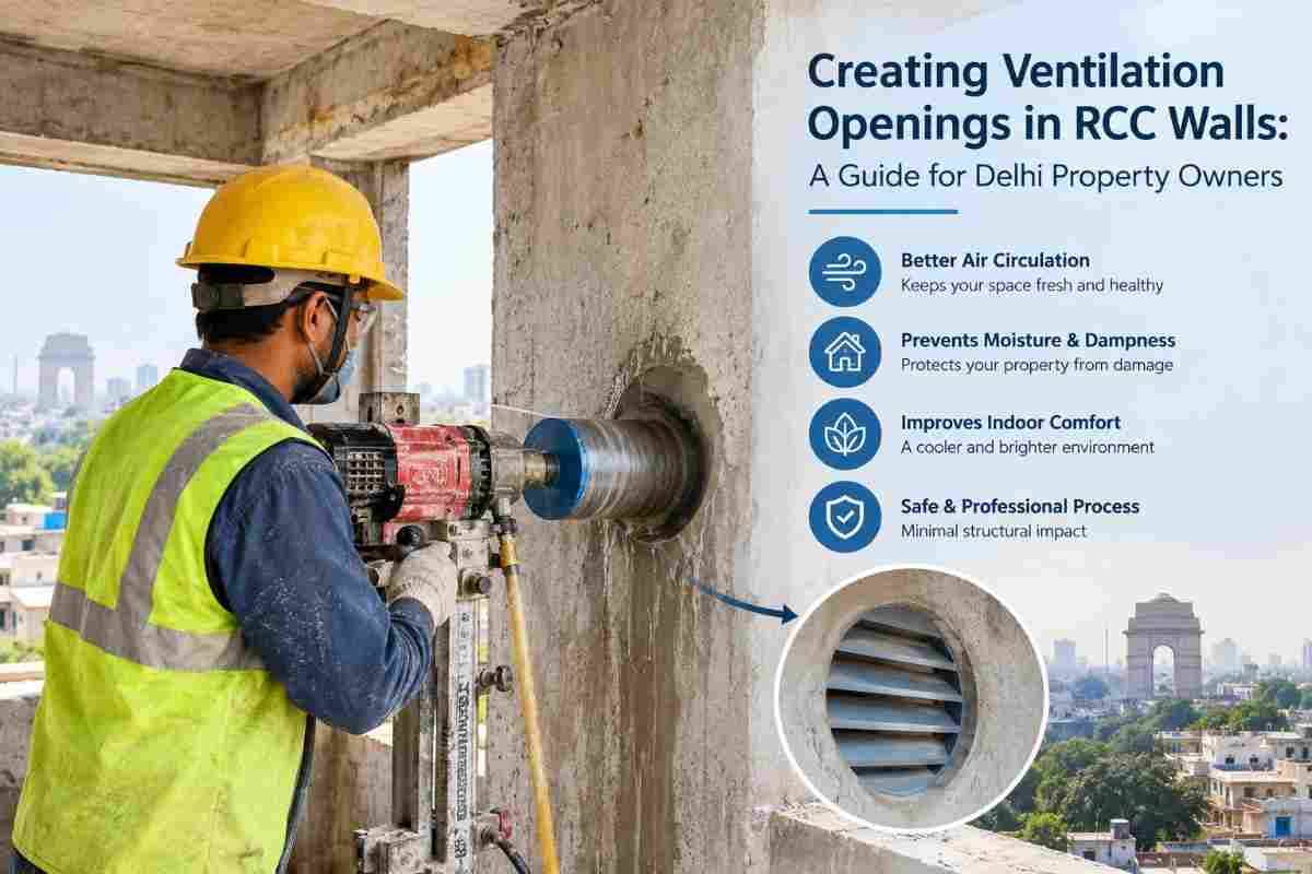 Ventilation Openings in RCC Walls: Delhi Owner’s Guide | Core Cutting India