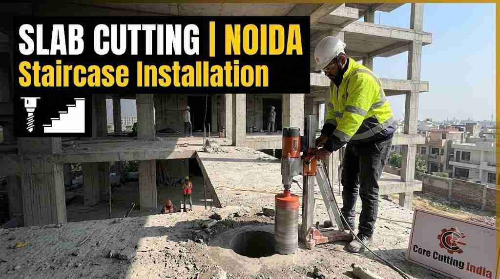 Slab Cutting for Staircase Installation Noida | Core Cutting India