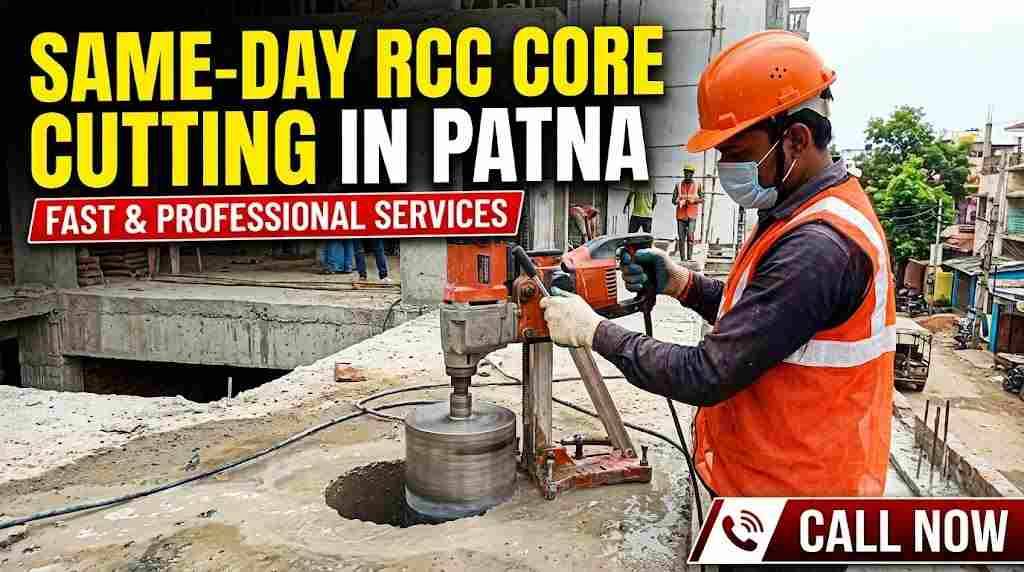 Diamond Core Cutting Services in Patna | Core Cutting India
