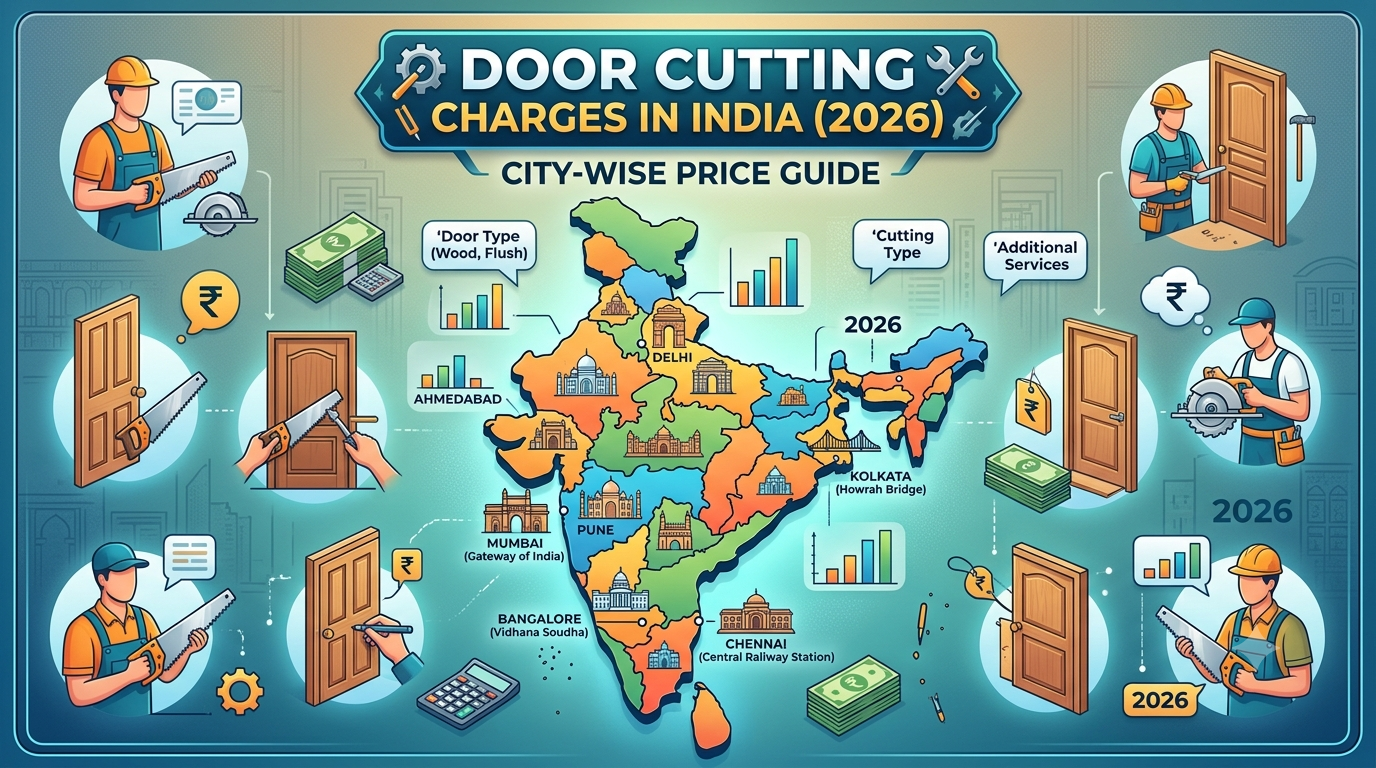 Door Cutting Charges in India (2026): City-Wise Price Guide | Core Cutting India