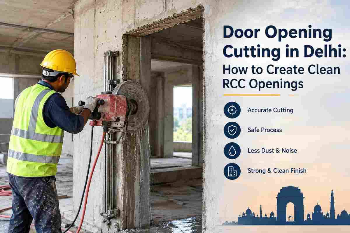 Door Opening Cutting in Delhi: How to Create Clean RCC Openings | Core Cutting India