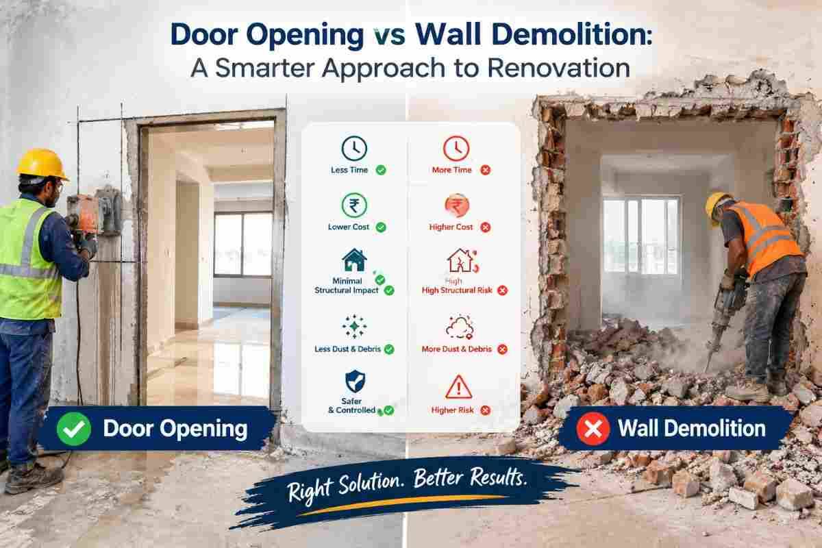 Door Opening vs Wall Demolition: Smarter Renovation | Core Cutting India