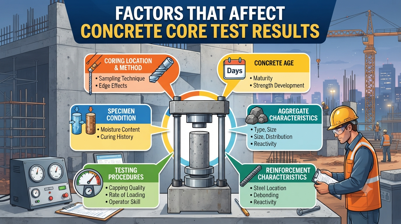 Factors That Affect Concrete Core Test Results | CoreCuttingIndia
