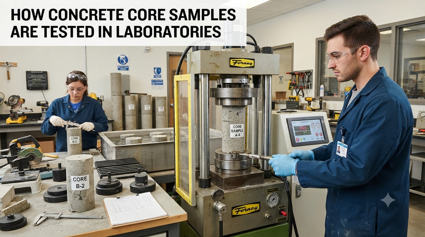How Concrete Core Samples Are Tested in Laboratories: Process & Standards