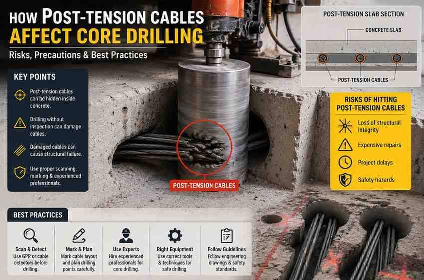 How Post-Tension Cables Affect Core Drilling: A Complete Safety & Technical Guide | Core Cutting India