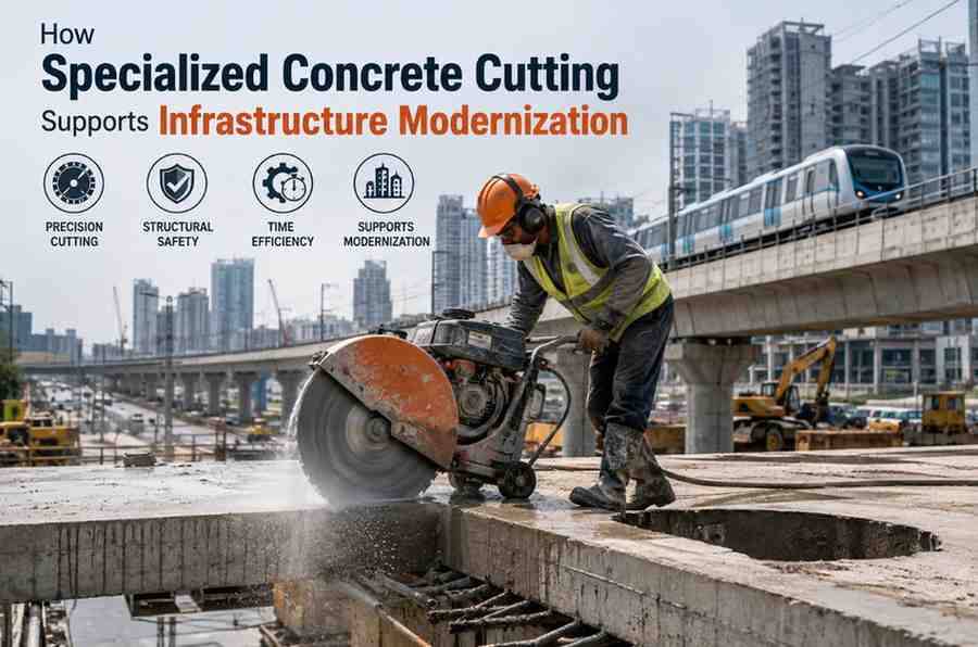 How Specialized Concrete Cutting Supports Infrastructure Modernization | info@corecuttingindia.com