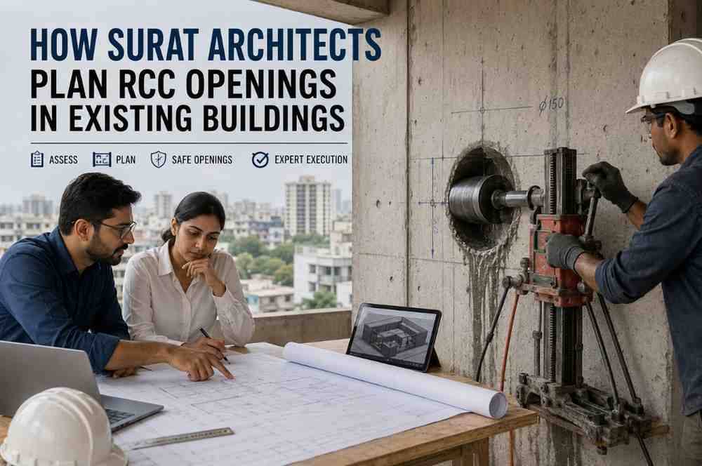 How Surat Architects Plan RCC Openings in Existing Buildings | Core Cutting India